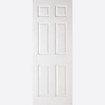 White Textured 6 Panel Fire Door