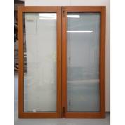 Wooden Timber Oak French Doors External Glazed Pair Finished 1368x1974mm JWD05