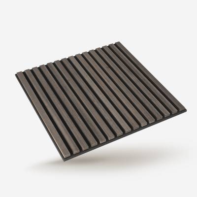 Acoustic Slat Wall Panelling Smoked Oak Panel Cladding 600x6...