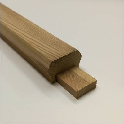Timber Wood Decking Handrail Baserail Garden Wooden 2.4m 69x44mm with Fillet