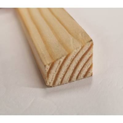 Wedge bead pine decorative trim moulding 15x12mm 1170mm wooden timber edging x2