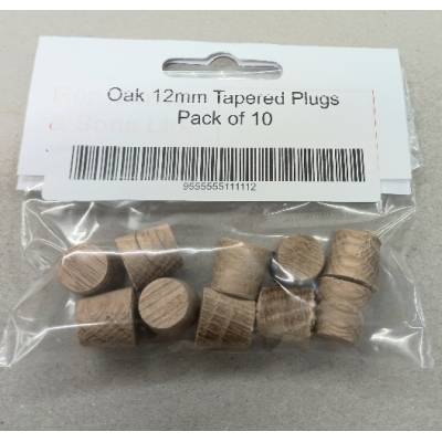 Sapele Mahogany hardwood Plug Pellet Timber 10 Pack 12mm Hole Tapered