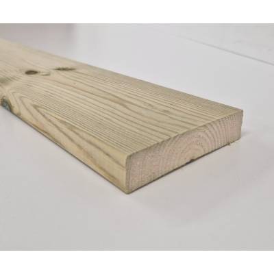 Treated Timber Landscape Laths Battens Rounded Corner 100x25...