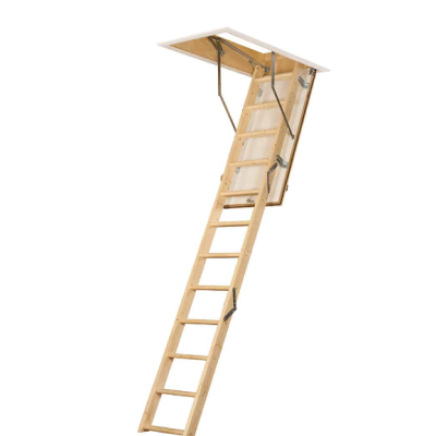 Eurfold Timber Loft Ladder 1190X540mm Folding Handrail Woode...