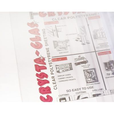 Styrene Perspex Crystaglass Clear Plastic Sheets Greenhouse Internal External - Sheet size: 