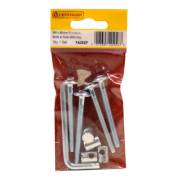 Furniture Bolts and Nuts With Hex Key, M6 x 60mm, Zinc Plated