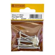 Poly Head Nails, 40mm x 2mm, White