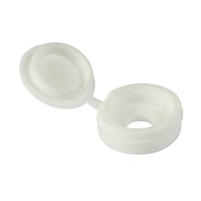 Screw Covers White Hinged Plastic Fold Over Caps Small Easy ...