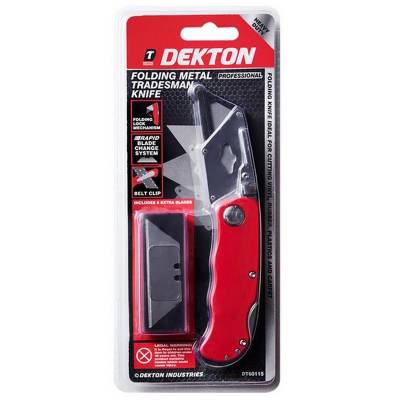 Dekton DT60115 Folding Tradesman Knife and 5 Blades...