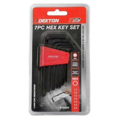 7pc Hex Key Set Dekton DT85526