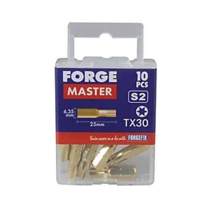 ForgeMaster Torx Compat. Bit 10 Pieces T30 x 25mm...