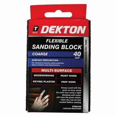 Dekton DT80792 Flexi Sanding Block 40G Sand Paper...