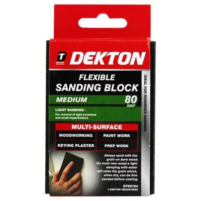 Dekton DT80794 Flexi Sanding Block 80G Sand Paper...