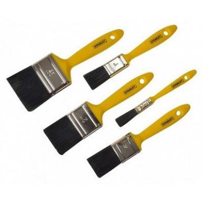 Paint Brush Stanley Hobby Synthetic Bristle 5pc Set...