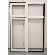 White PVC Window Woodgrain Casement UPVC 1285x1840mm BAR21 Unglazed No Glass