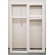 White PVC Window Woodgrain Casement UPVC 1285x1840mm BAR22 Unglazed No Glass