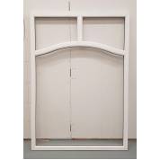 White PVC Window Non Opening Woodgrain UPVC 1490x1840mm BAR20 No Glass