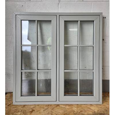 uPVC Georgian Style Flush Plastic Window Plain Casement Glazed 1165x1200mm DD30