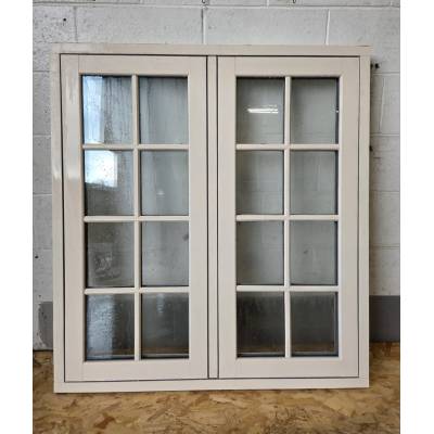 Georgian Style Plastic Fire Escape Window Plain Casement Glazed 1100x1200mm DD32