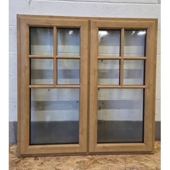 Plastic Oak Grain Casement Window 1200x1200mm DD38