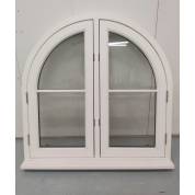 Wooden Timber Arched Double Glazed Window Frame 1060x1060mm RC11 Centre Bar