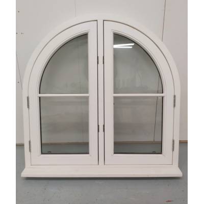 Wooden Timber Arched Double Glazed Window Frame 1060x1060mm ...