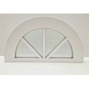 Wooden Timber Window Arched Glazed 877x492mm Frosted Glass Fan Direct External Wooden Timber Window Arched Glazed 877x492mm Frosted Glass Fan Direct External