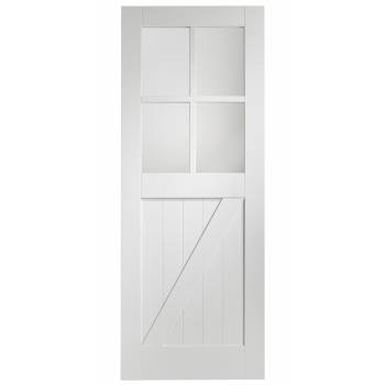 White Primed Cottage Glazed Internal Door 