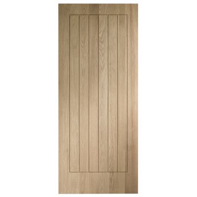 Unfinished Solid Oak Suffolk Internal Door - Door Size, HxW:...