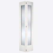 White Primed Shaker Glazed Bi-Fold Internal Door Wooden Timber