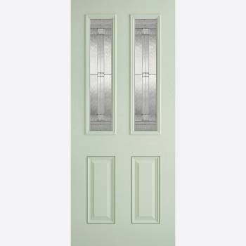 Pre Finished GRP Malton Green Glazed External Door