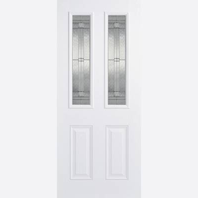 Pre Finished GRP Malton White Glazed External Door - Door Si...