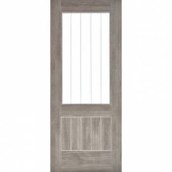 Laminated Light Grey Glazed Mexicano Internal Door