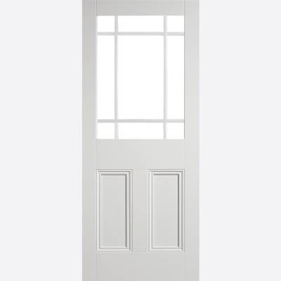 Primed White Downham Unglazed Internal Door  - Door Size, HxW: 