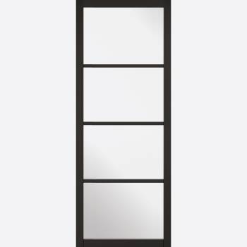 Black Primed Soho Glazed Internal Door 