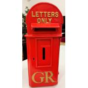Red Post Box Original Antique Letter British Gold GR Cast Iron George V Lock