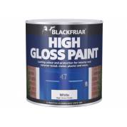 High Gloss Paint Hardwearing Interior Exterior Wood Metal Plaster Durable White 