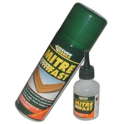 Mitre Fast Kit Adhesive Activator Super Glue Bond Bonding In...