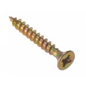 Multi Purpose Screw Zinc Yellow Pozi Single Thread Countersunk Screws Pack M6