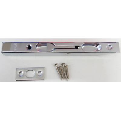 Chrome Flush Bolt Silver Door Lever Action Rebated Security ...