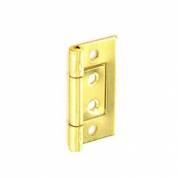 Brass Plated Flush Door Hinge Pair Cabinet Wardrobe Options Available 