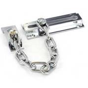 Chrome Door Chain Silver Lock Security Slide Guard Restriction Home 80mm 