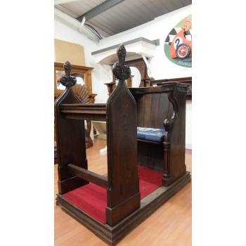 Victorian Bishop's Oak Combined Chair and  Book St