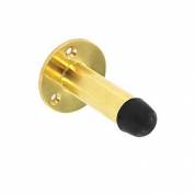Brass Door Stop Projection Guard Stopper Buffer Rubber Metal 63mm