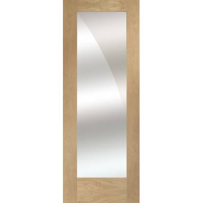 Oak Pattern 10 With Mirror Internal Door Wooden Timber Interior - Door Size, HxW: 