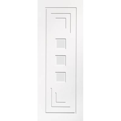 Altino Clear Glazed White Primed Internal White Door...