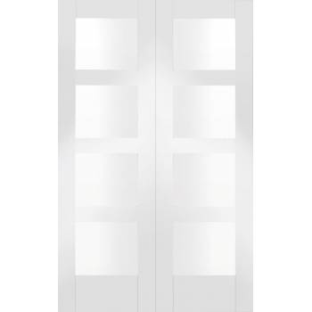 Shaker Door Pair with Clear Glass