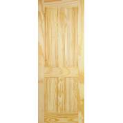 4 Panel Clear Pine Internal Door Wooden Timber