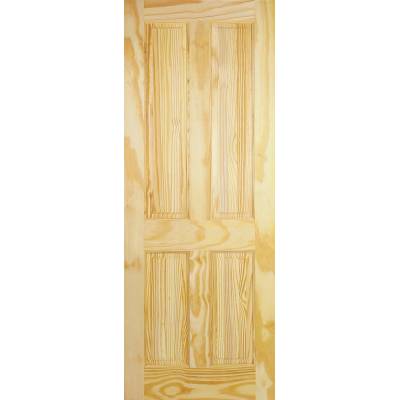 4 Panel Clear Pine Internal Door Wooden Timber - Door Size, ...