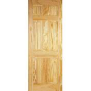 6 Panel Clear Pine Internal Door Wooden Timber